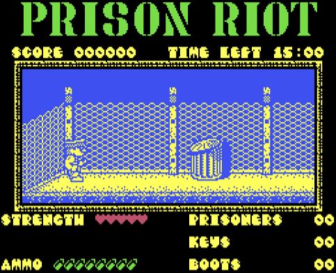 Prison Riot - Commodore 64 game screenshot (1990) by Players